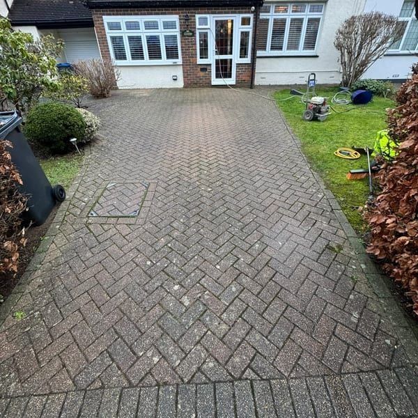 Patio clean, before